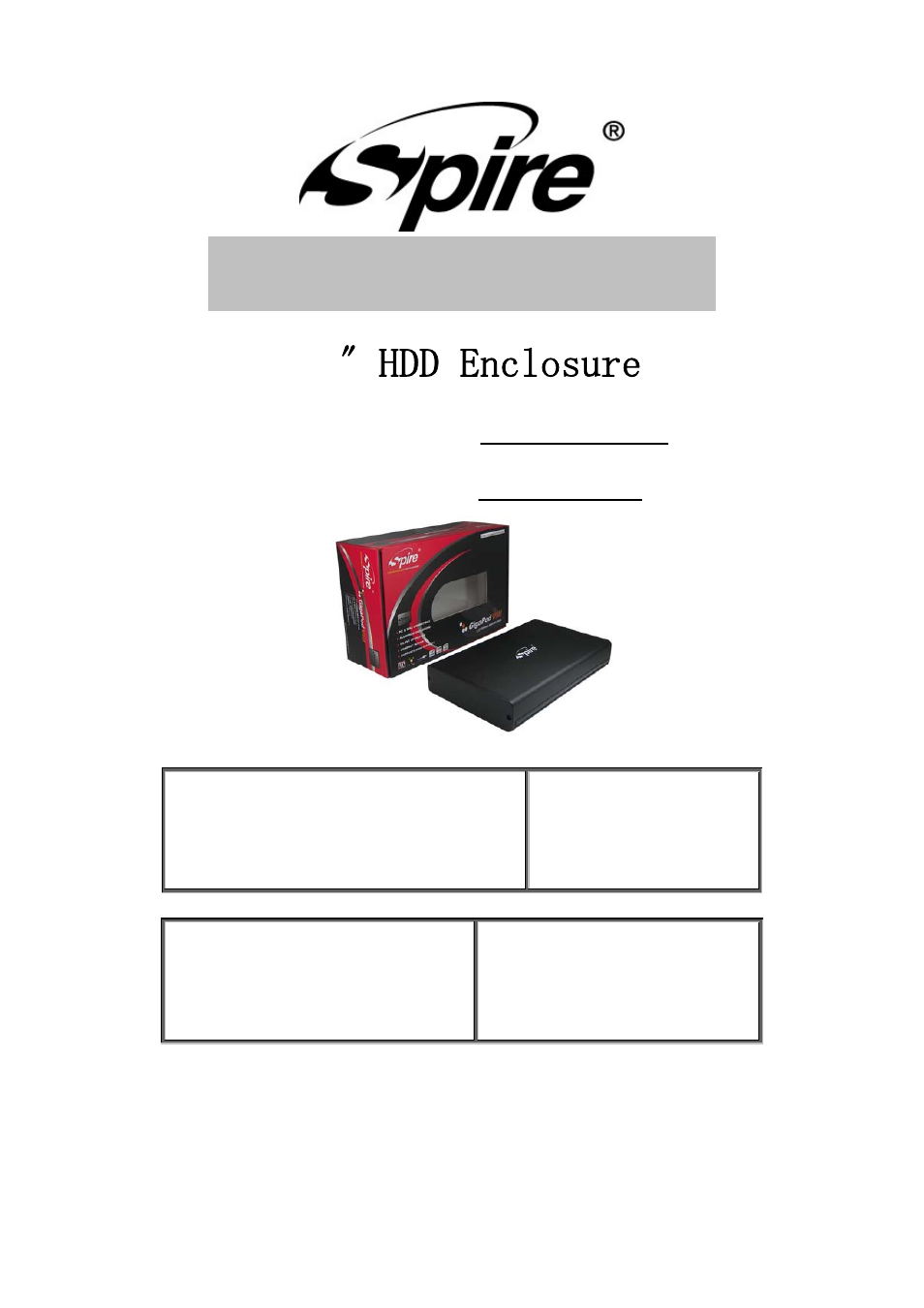 Spire GIGAPOD VIII SATA / SP166SUO-BK-EU User Manual | 10 pages