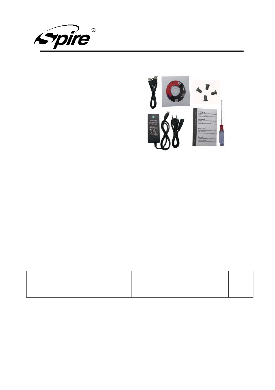 Spire corp | Spire GIGAPOD VIII SATA / SP166SUO-BK-EU User Manual | Page 5 / 10