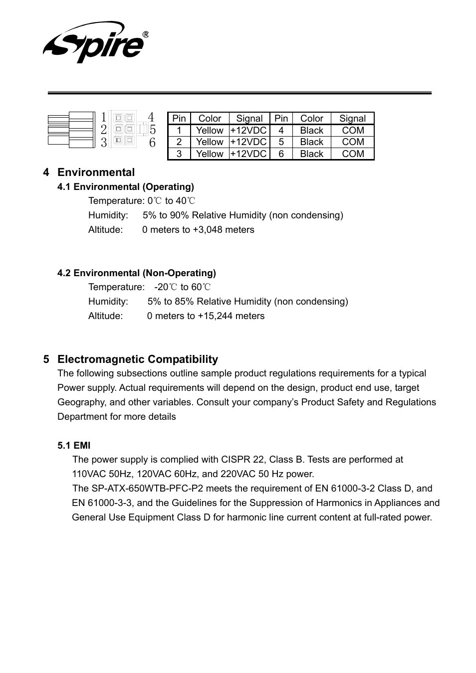 Spire corp | Spire JEWEL ECO 650W / SP-ATX-650WTB-PFC-P2 User Manual | Page 14 / 18