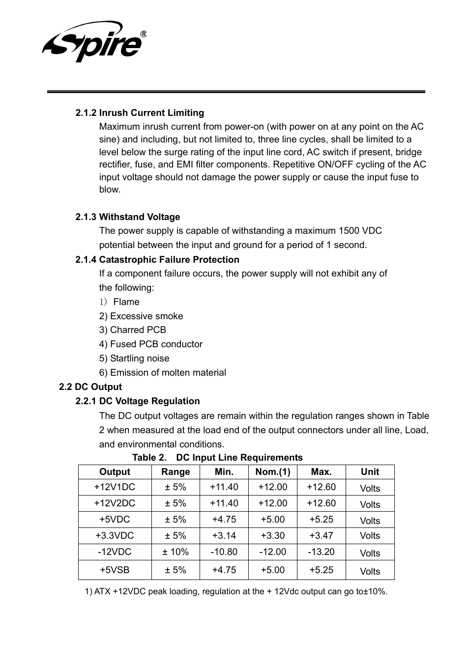 Spire corp | Spire SILENTEAGLE 650W / SP-ATX-650WTB-APFC-2 User Manual | Page 6 / 18