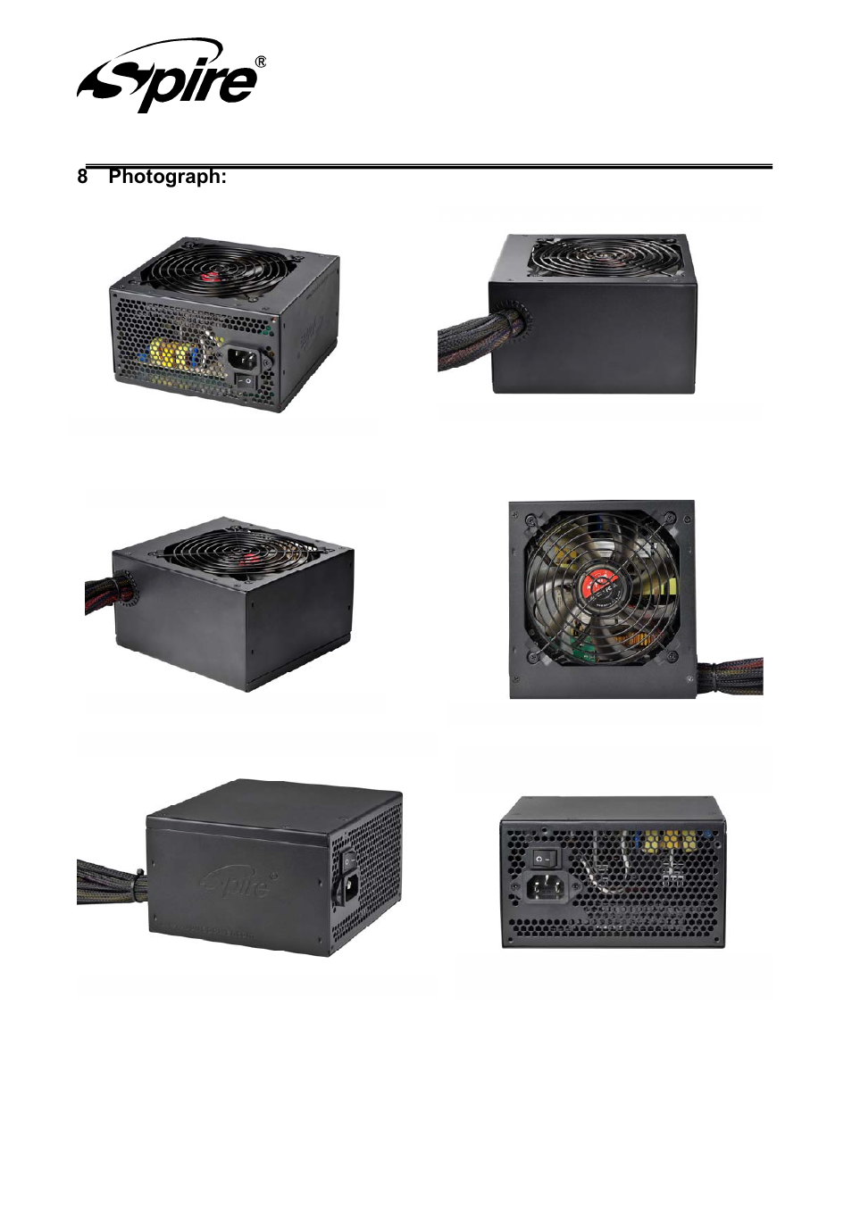 Spire corp | Spire SILENTEAGLE 550W / SP-ATX-550WTB-APFC-2 User Manual | Page 17 / 18