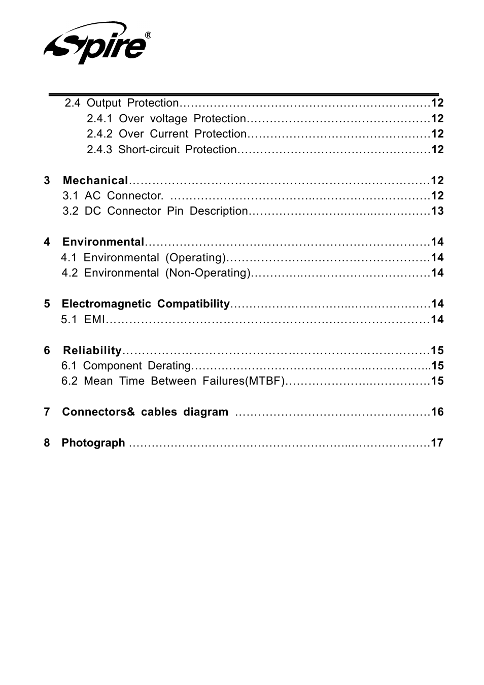 Spire corp | Spire SILENTEAGLE 550W / SP-ATX-550WTB-APFC-2 User Manual | Page 4 / 18
