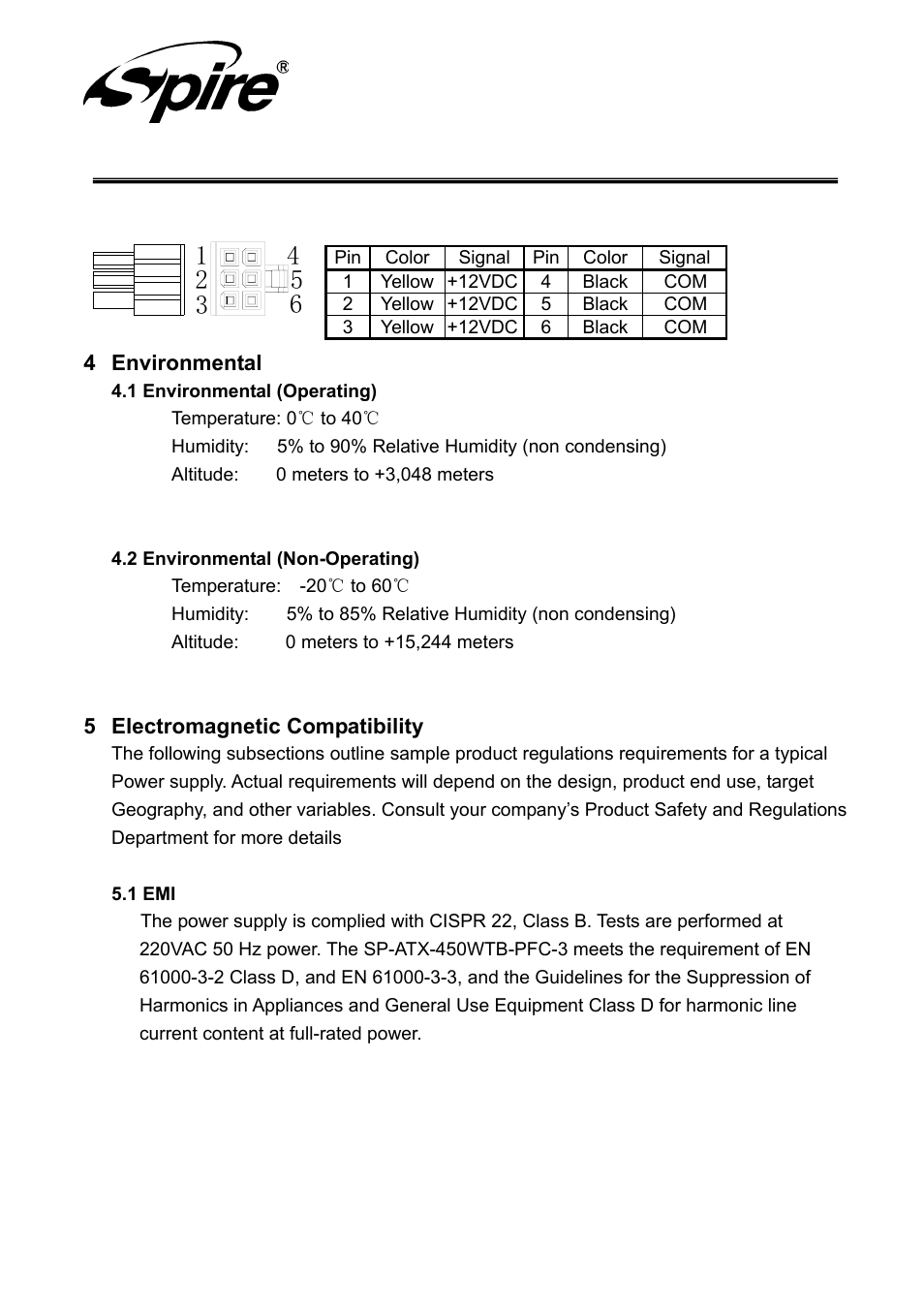 Spire corp | Spire SILENTEAGLE 450W / SP-ATX-450WTB-PFC-3 User Manual | Page 14 / 18