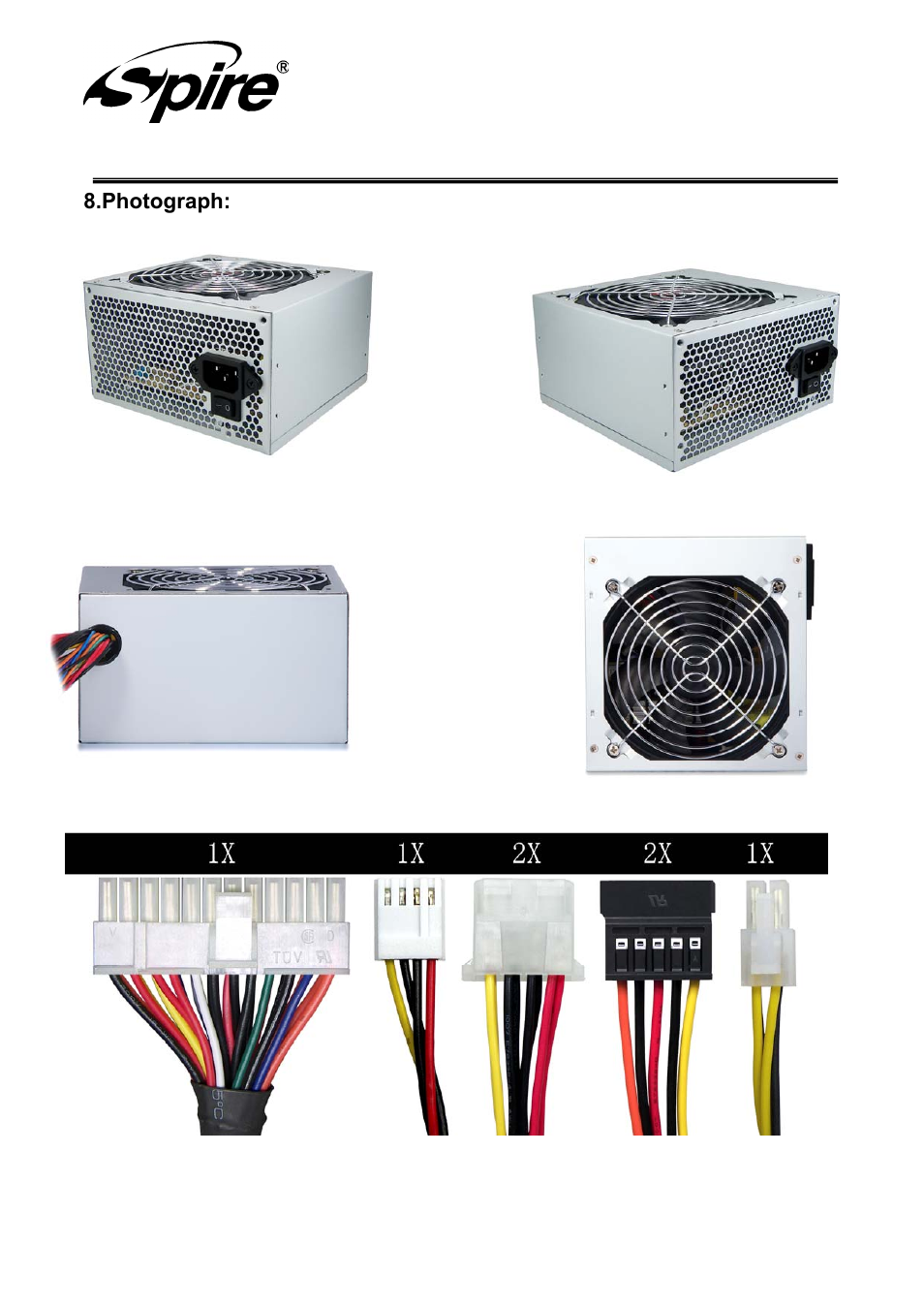 Spire corp | Spire SPECTRA 420W / SP-ATX-420W-E12 User Manual | Page 17 / 17
