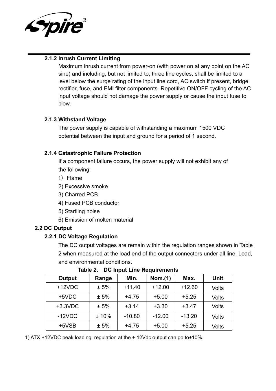 Spire corp | Spire SPECTRA 420W / SP-ATX-420W-E12 User Manual | Page 6 / 17