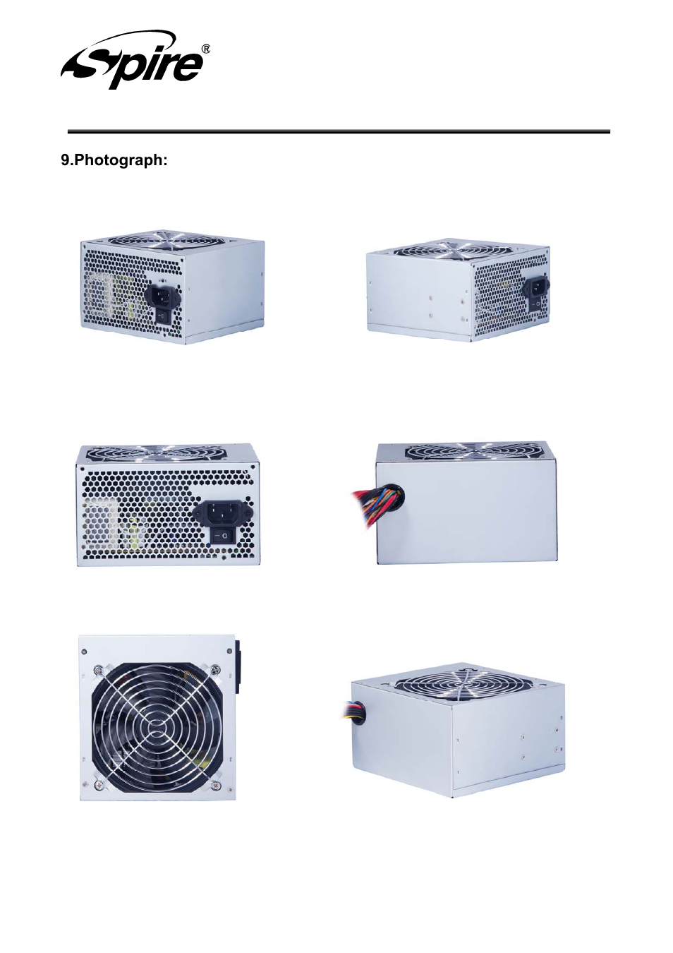 Spire corp | Spire JEWEL 420W / SP-ATX-420W-C1-PFC User Manual | Page 17 / 18