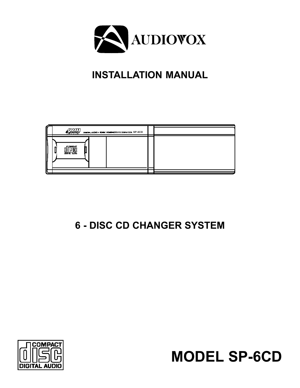 Audiovox SP-6CD User Manual | 7 pages