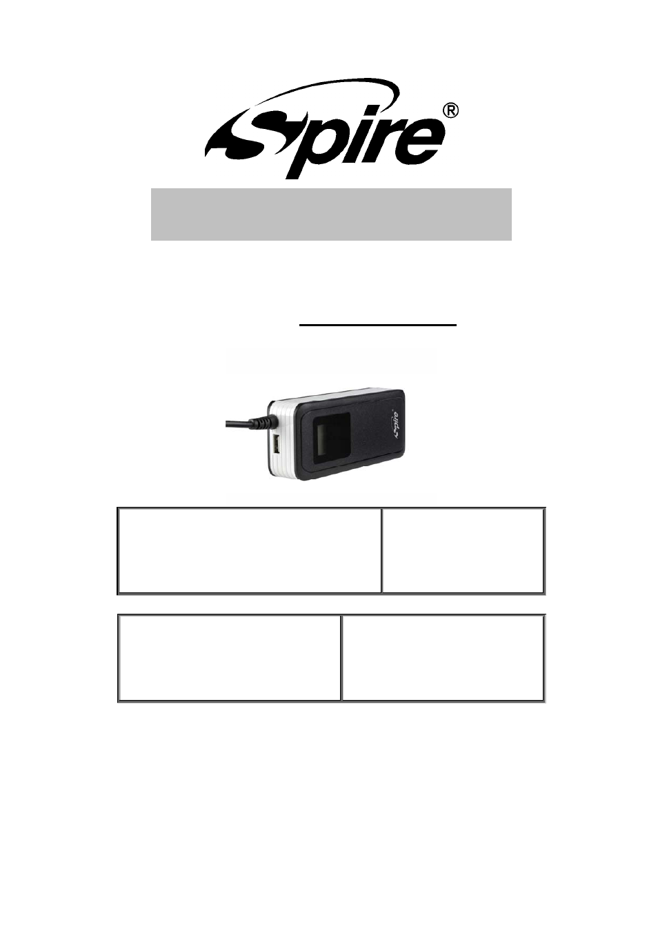 Spire EON 90LCD / SP-AD-090W-LCD-EU User Manual | 8 pages