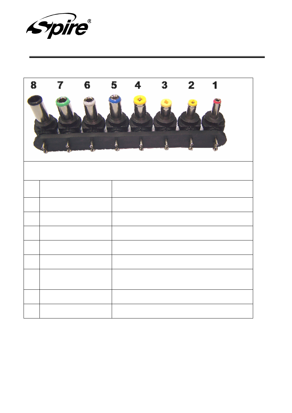 Spire corp, Connector using instruction | Spire EON III / SP-AD-090W-EU User Manual | Page 7 / 9