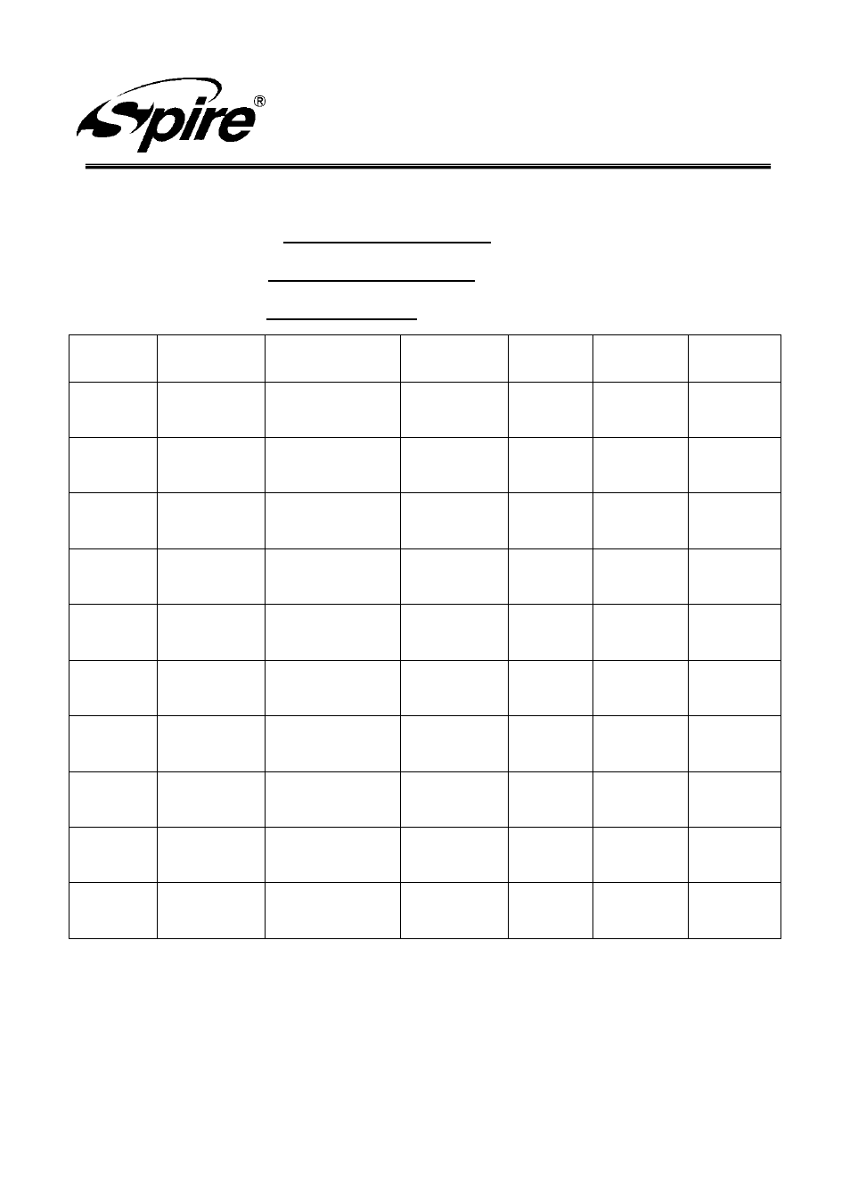 Spire corp, Approval sheet revisement record | Spire AIR FORCE 120 LED / SP12025N7L4-B-PWM User Manual | Page 2 / 9