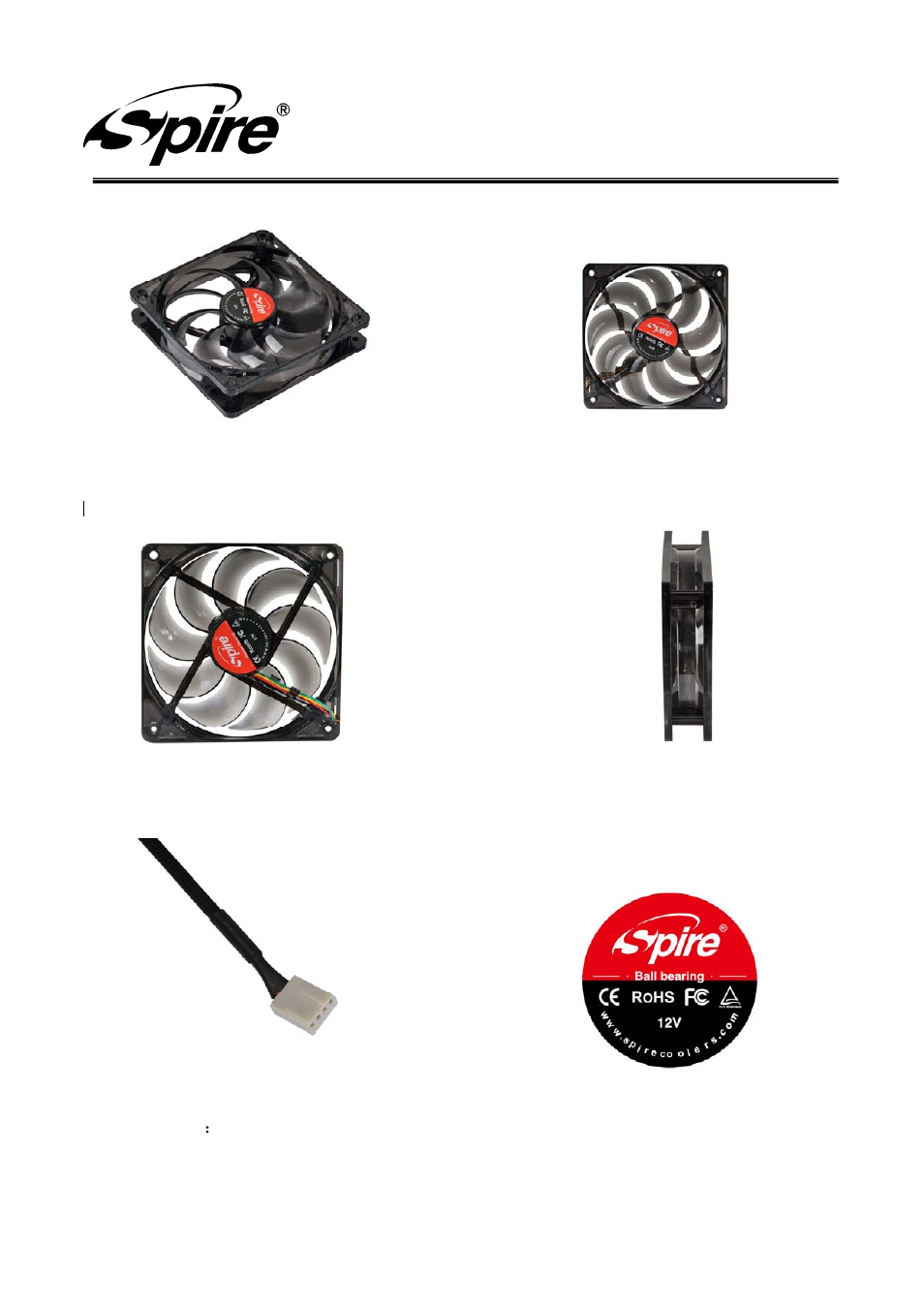 Spire corp | Spire REDSTAR 120 LED PCI+PWM / SP12025B1H4-LED-P User Manual | Page 5 / 9