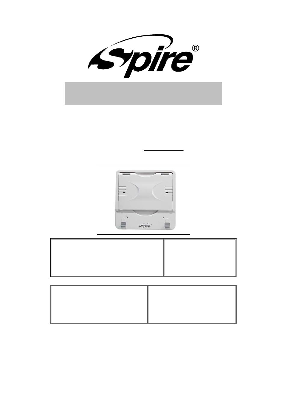 Spire CASSI LL / SP316PL-W User Manual | 7 pages