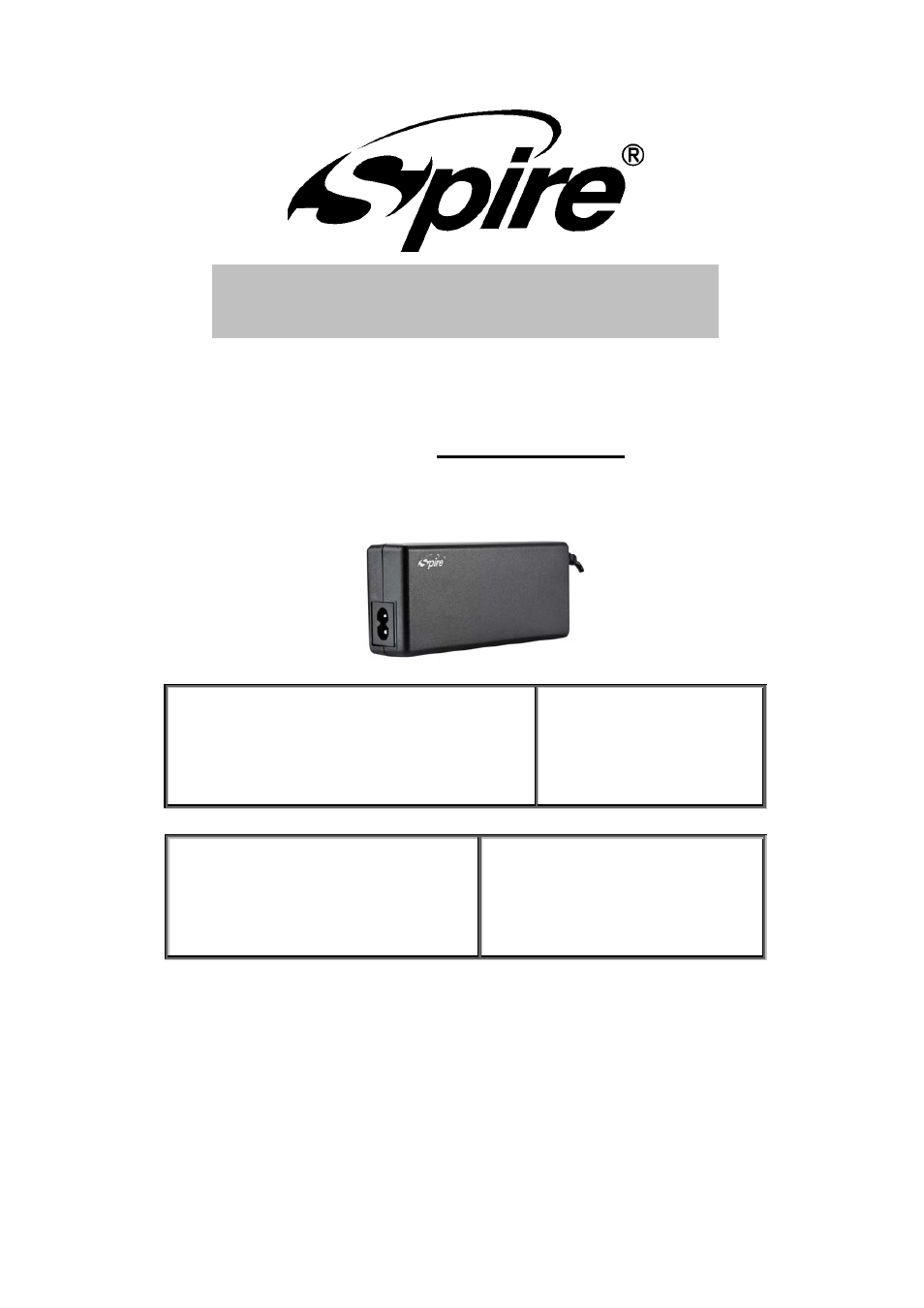 Spire EON N90 / SP-AD-090W-EU-2 User Manual | 8 pages