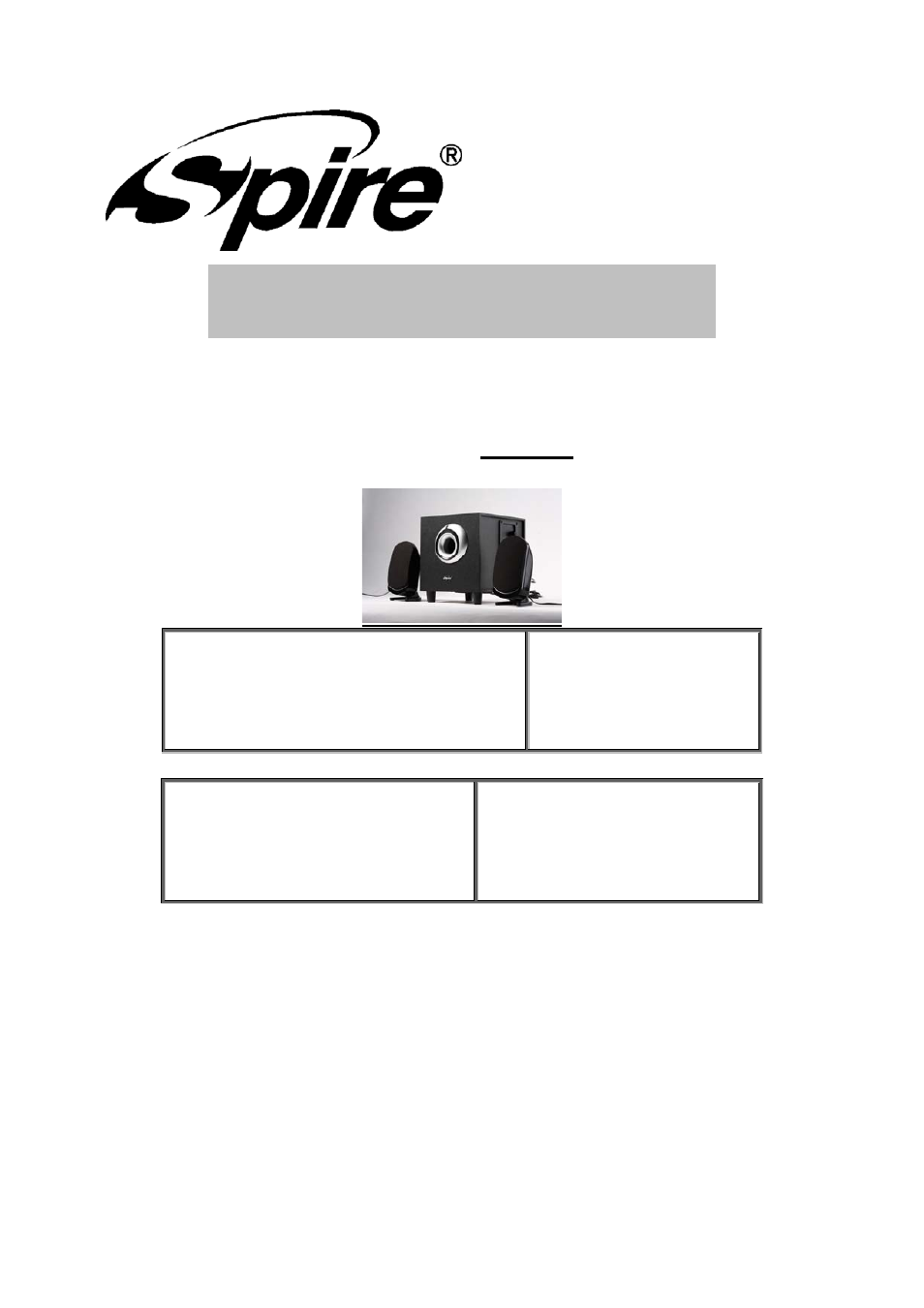 Spire SYMPHONY S212 / SP-S212 User Manual | 7 pages