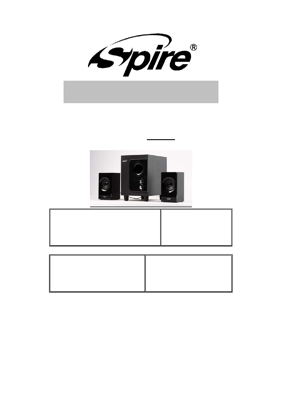 Spire SYMPHONY S211 / SP-S211 User Manual | 7 pages