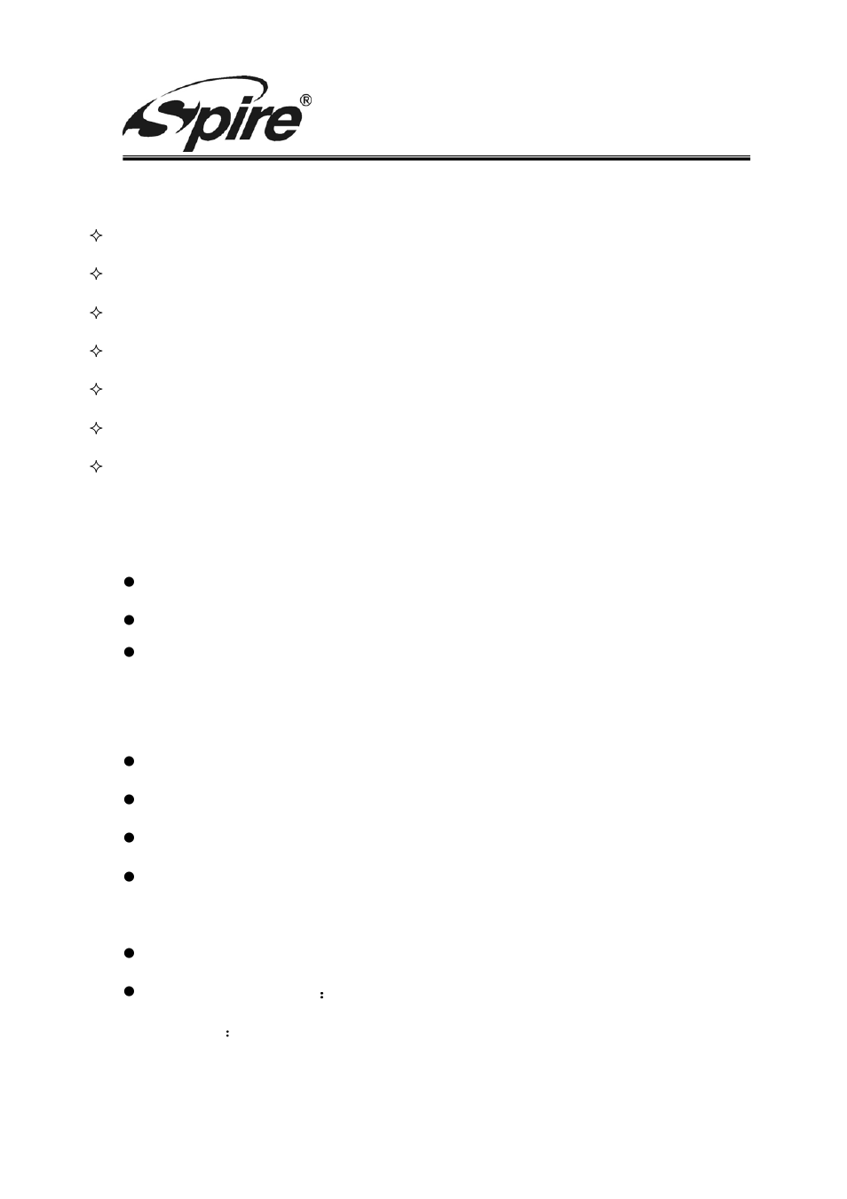 Spire corp, 1 features, 2 specification | Spire SYMPHONY 202 BASIC / SP-S202 User Manual | Page 4 / 7