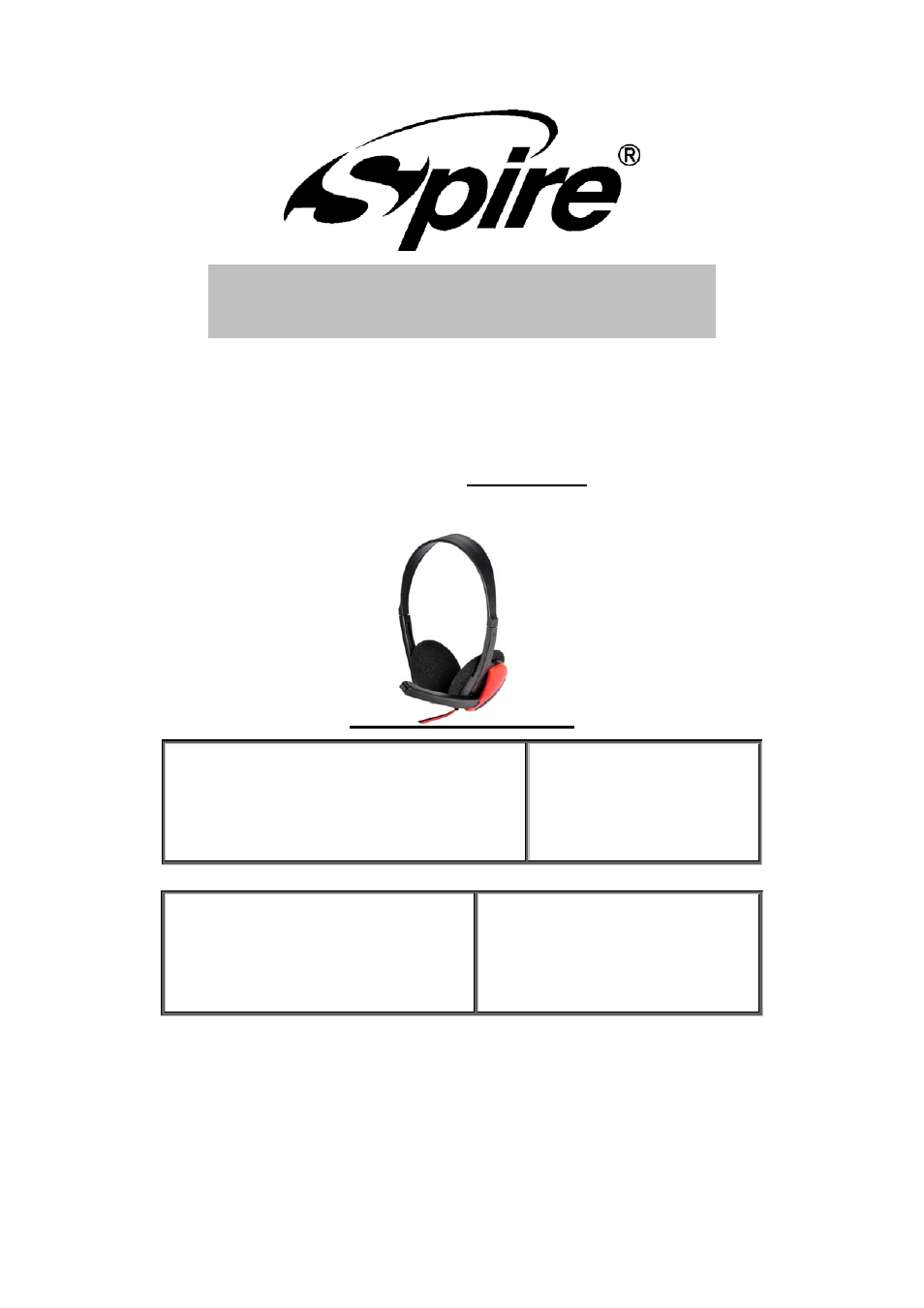 Spire CONTA / SP-HS6501 User Manual | 6 pages