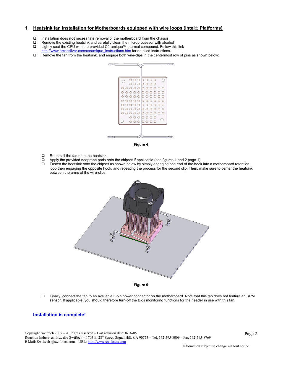 Swiftech MCX159 CU User Manual | Page 2 / 4