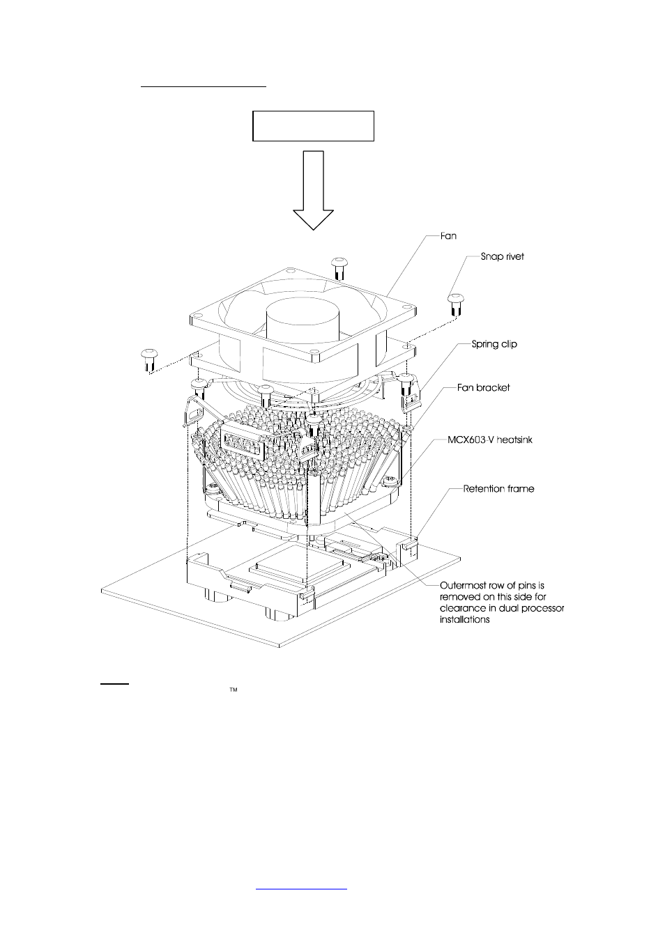 Airflow direction | Swiftech MCX V PRO User Manual | Page 2 / 4