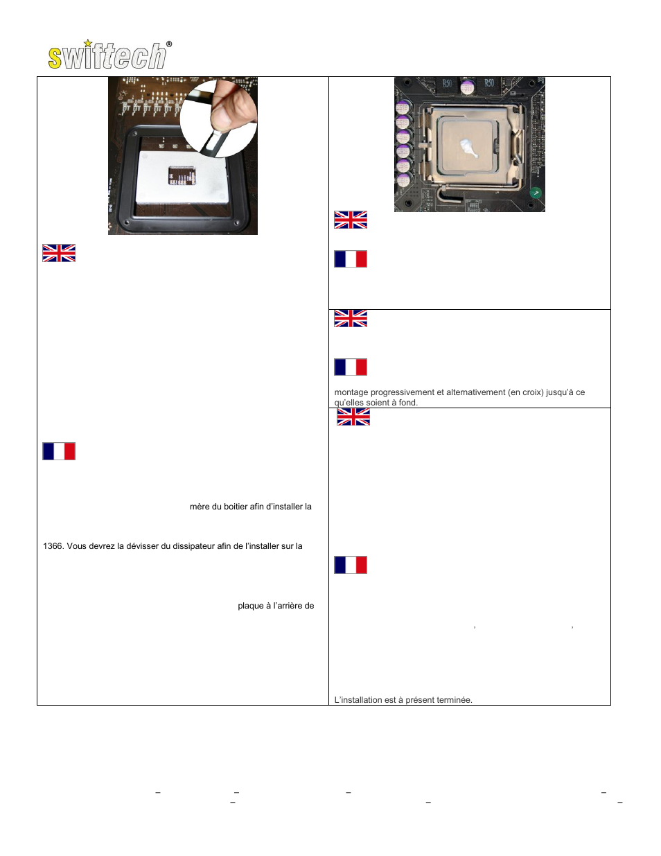Swiftech MCX VCORE User Manual | Page 2 / 3