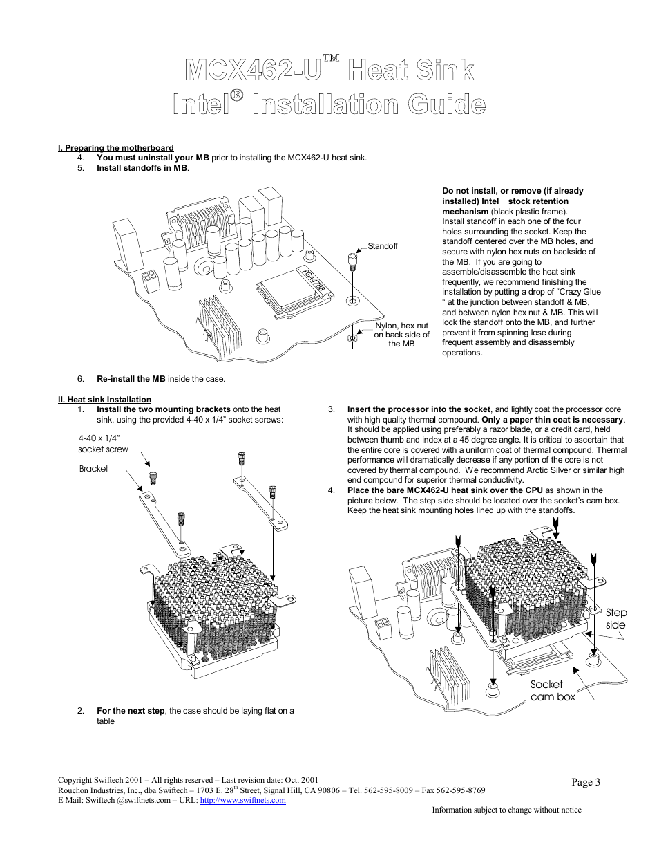 Swiftech MCX462 U User Manual | Page 3 / 4