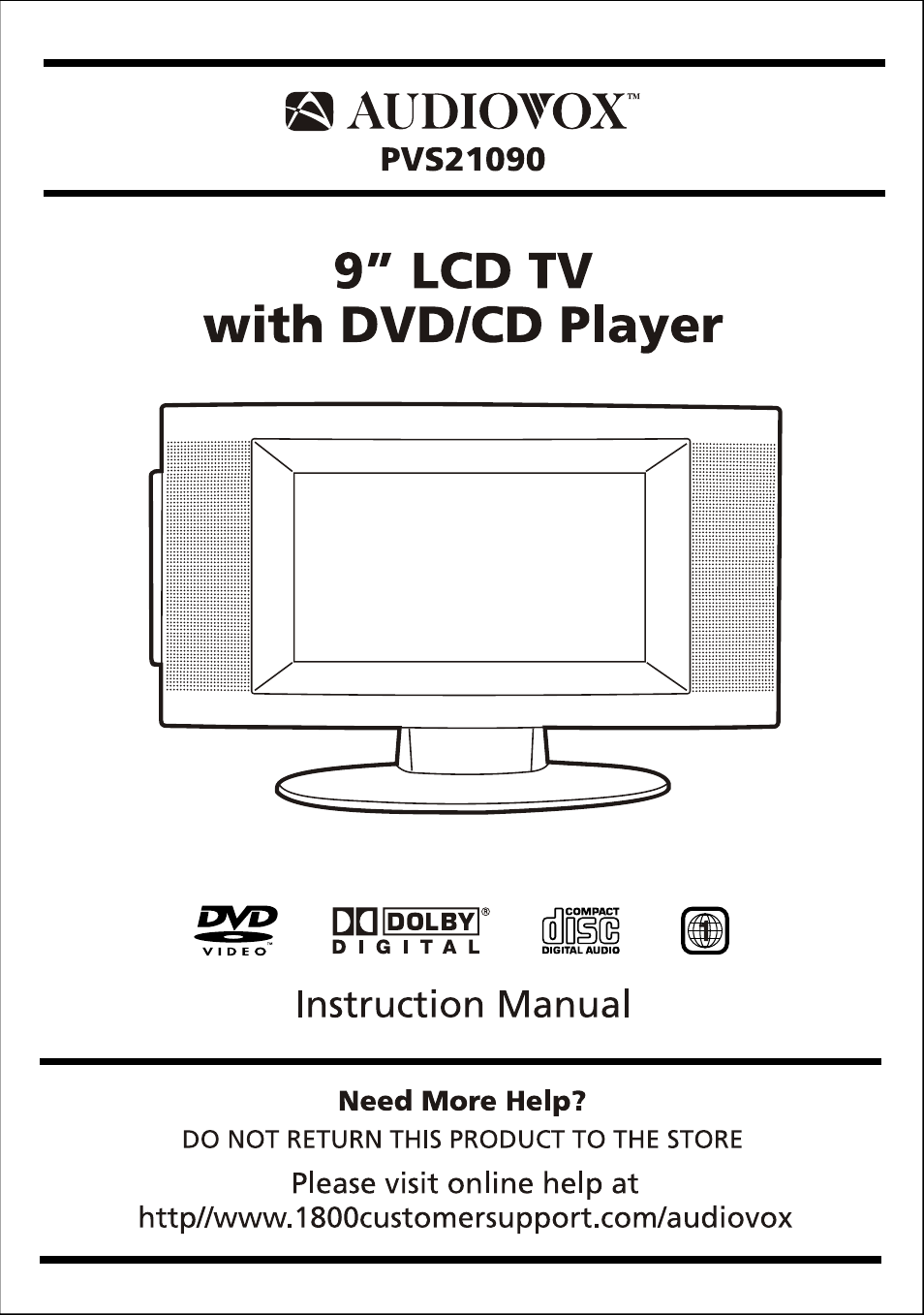 Audiovox PVS21090 User Manual | 24 pages