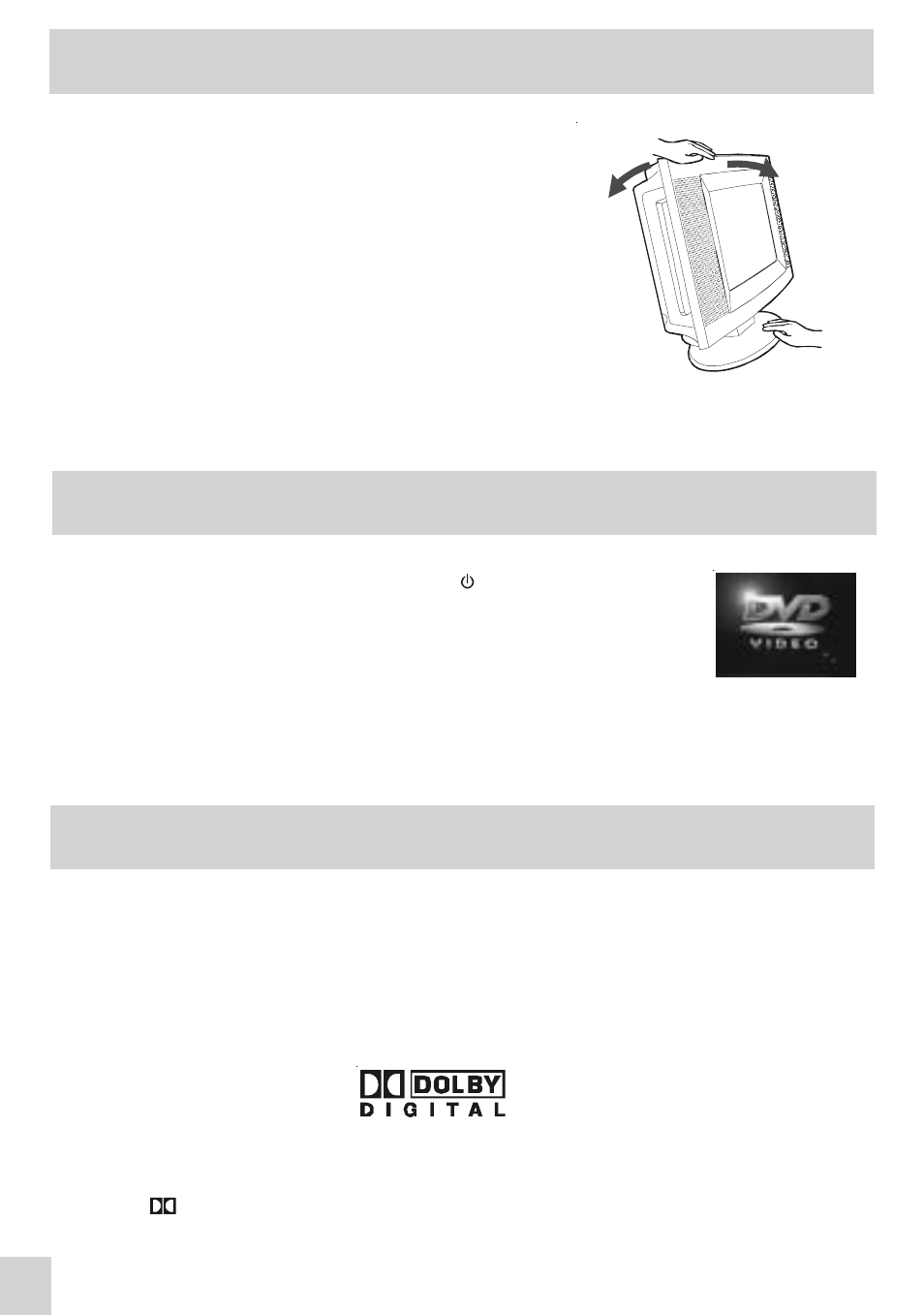 Sound system, Screen viewing angle adjustment, Unit operation | Audiovox PVS21090 User Manual | Page 12 / 24