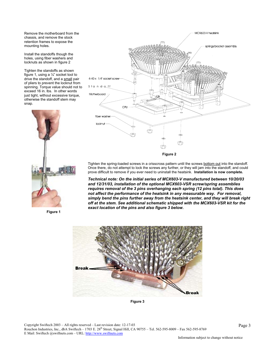 Swiftech MCX603 V User Manual | Page 3 / 4