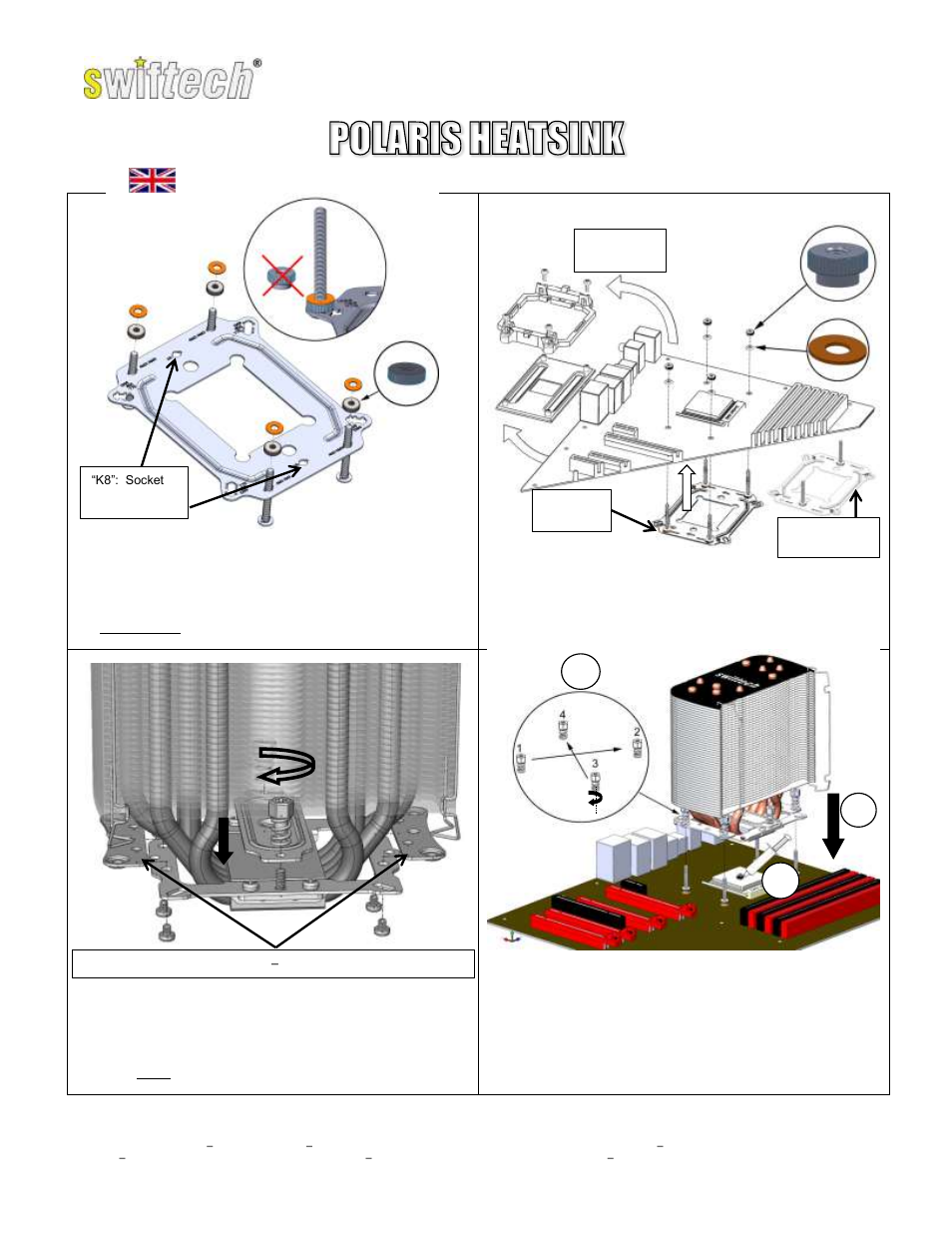 Swiftech POLARIS - AMD User Manual | 2 pages