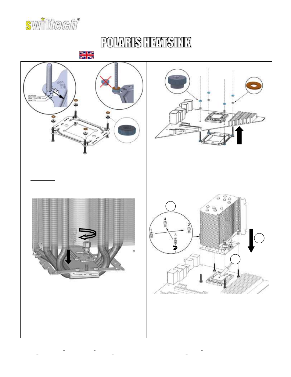 Swiftech POLARIS - INTEL User Manual | 2 pages