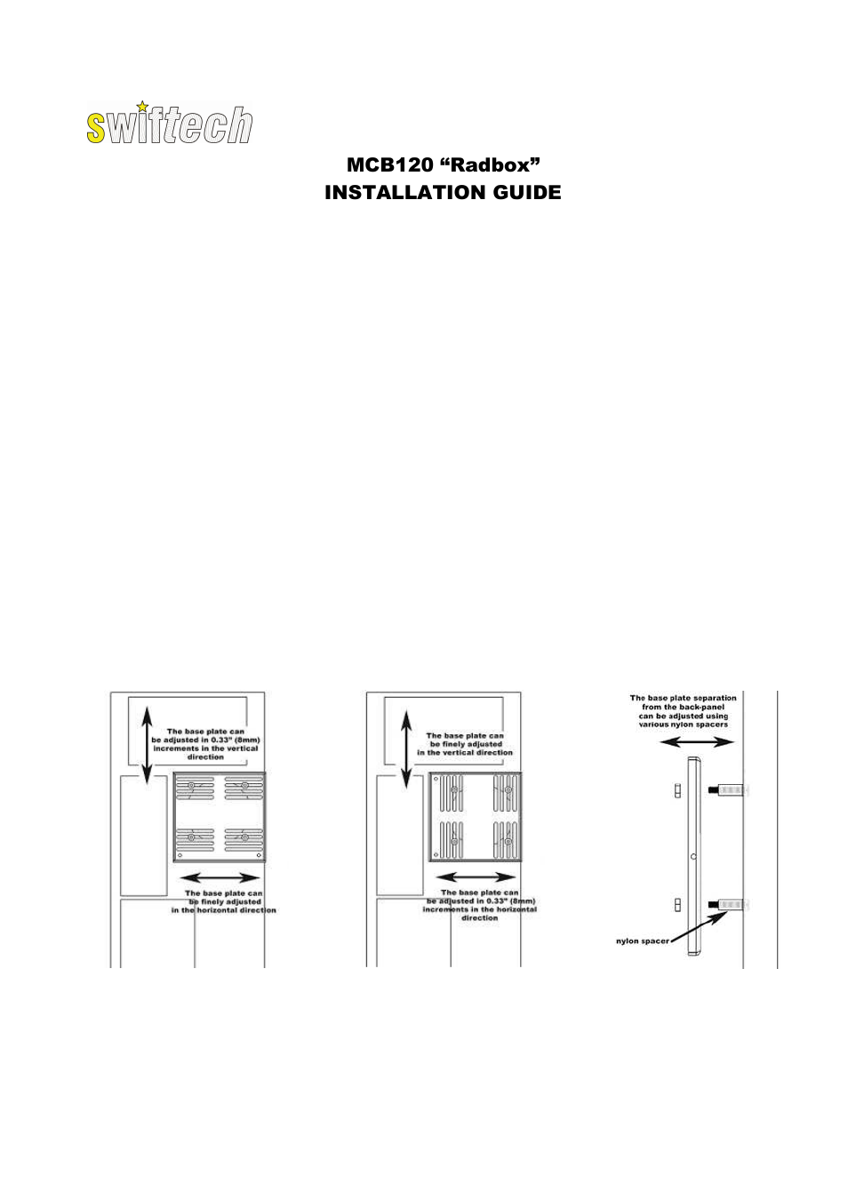 Swiftech MCB 120 Radbox REV3 User Manual | 2 pages