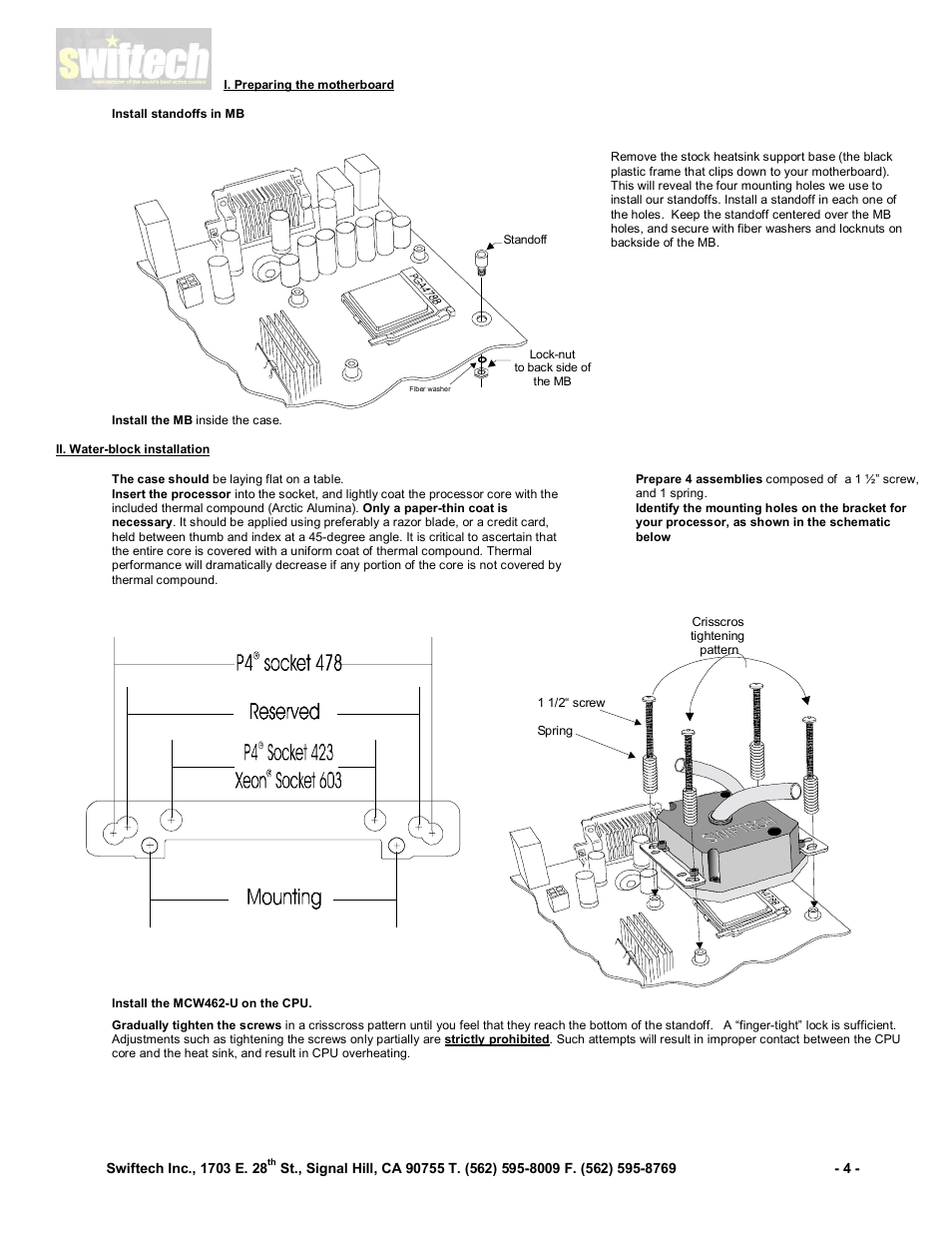 Swiftech QPOWER User Manual | Page 4 / 12