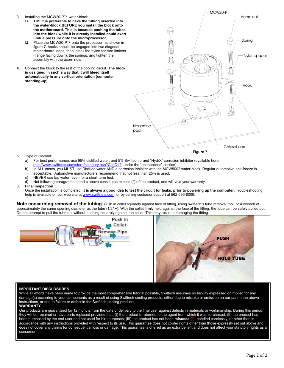 Swiftech MCW20 P User Manual | Page 2 / 2