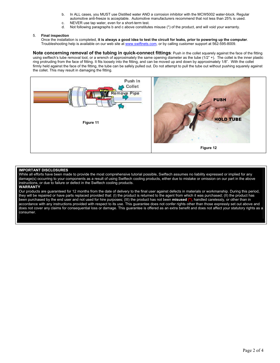 Swiftech MCW20 R User Manual | Page 4 / 4