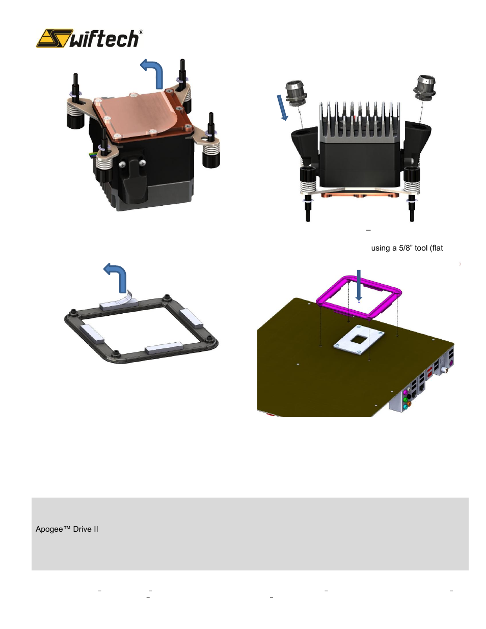 Swiftech APOGEE DRIVE II - Socket 775/1155/1366 User Manual | Page 2 / 6