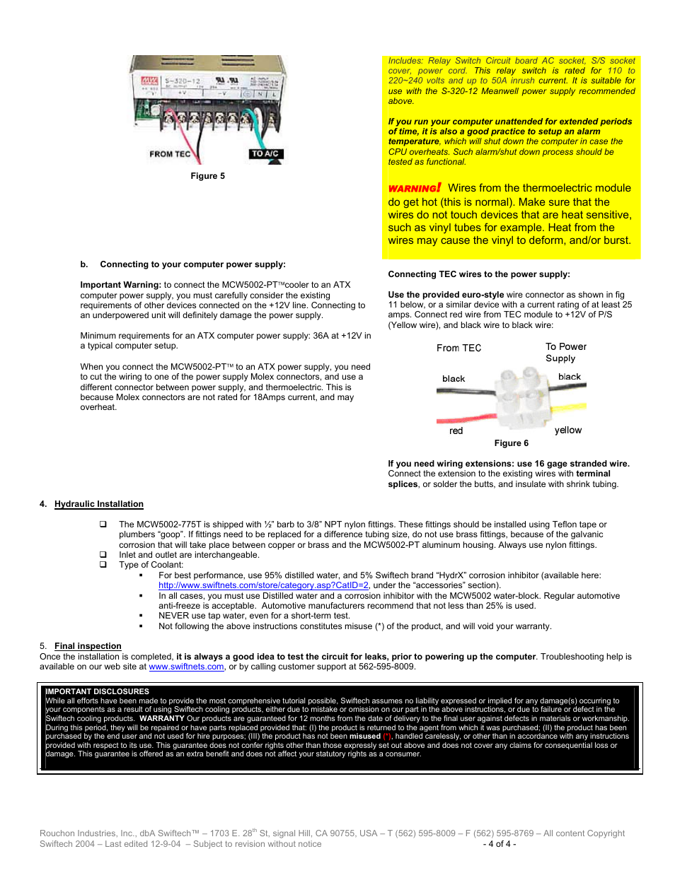 Swiftech MCW5002 775T User Manual | Page 4 / 4