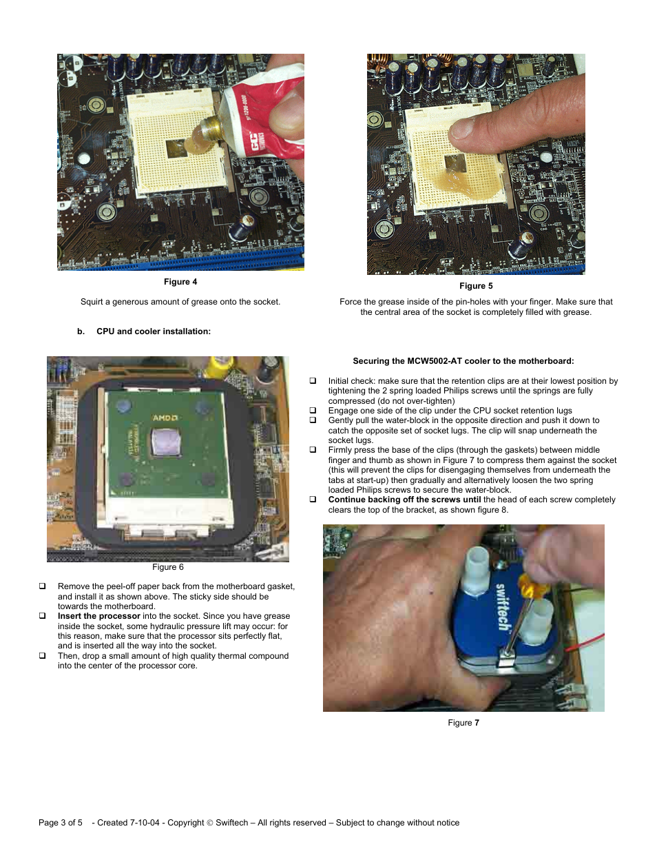 Swiftech MCW5002 AT User Manual | Page 3 / 5