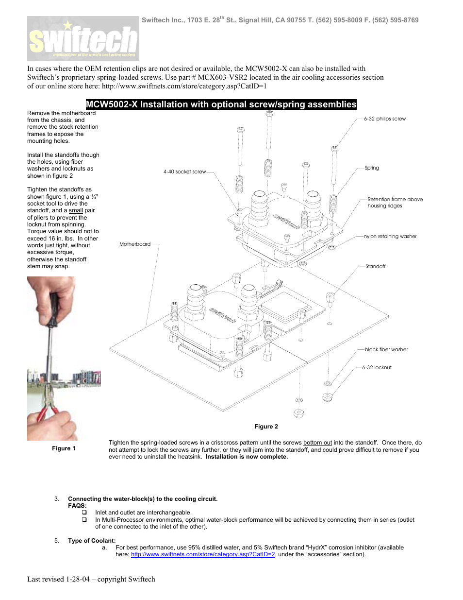Swiftech MCW5002 X User Manual | Page 2 / 3