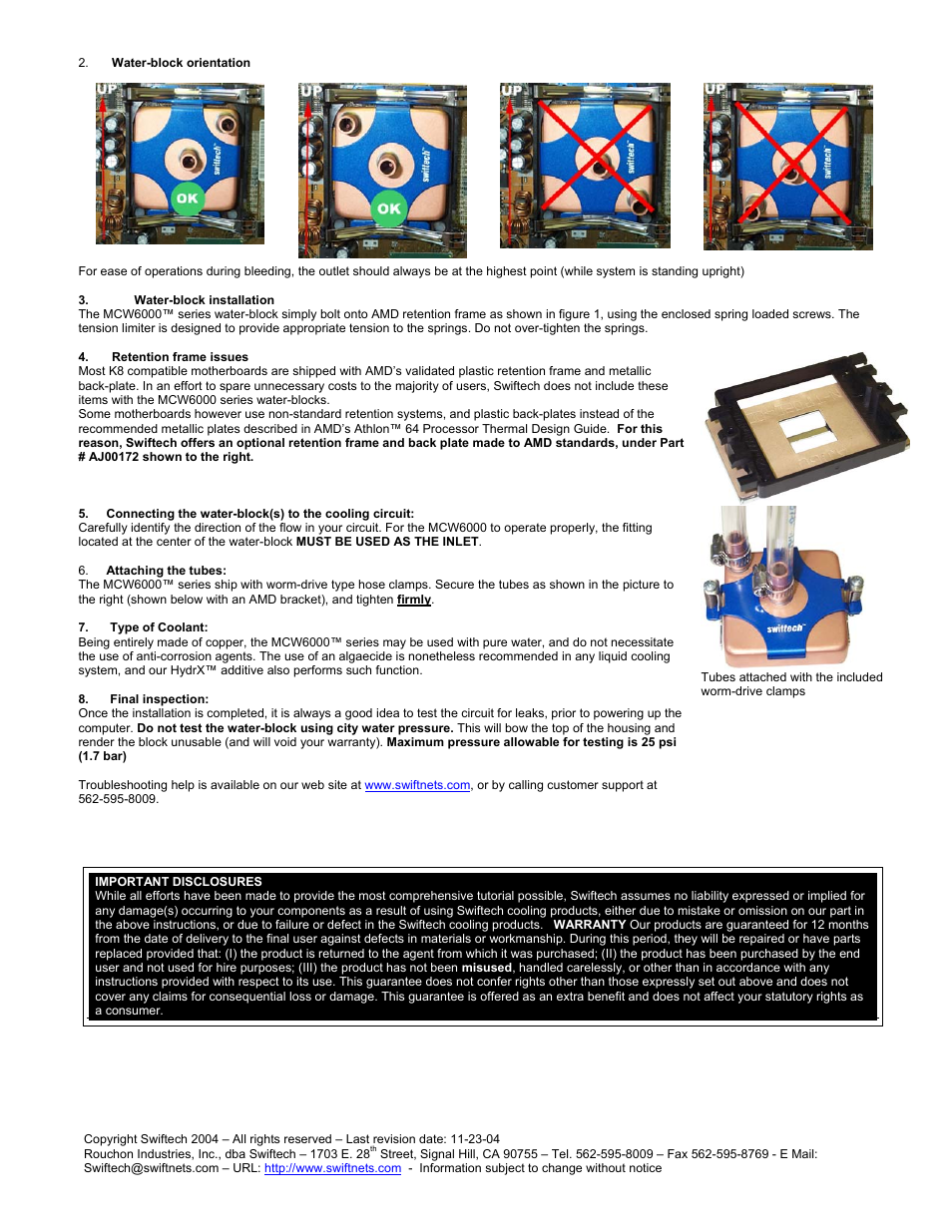 Swiftech MCW6000 2 64 User Manual | Page 2 / 2