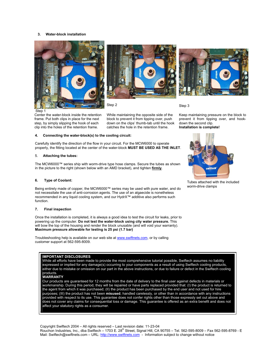 Swiftech MCW6000 2 P User Manual | Page 2 / 2