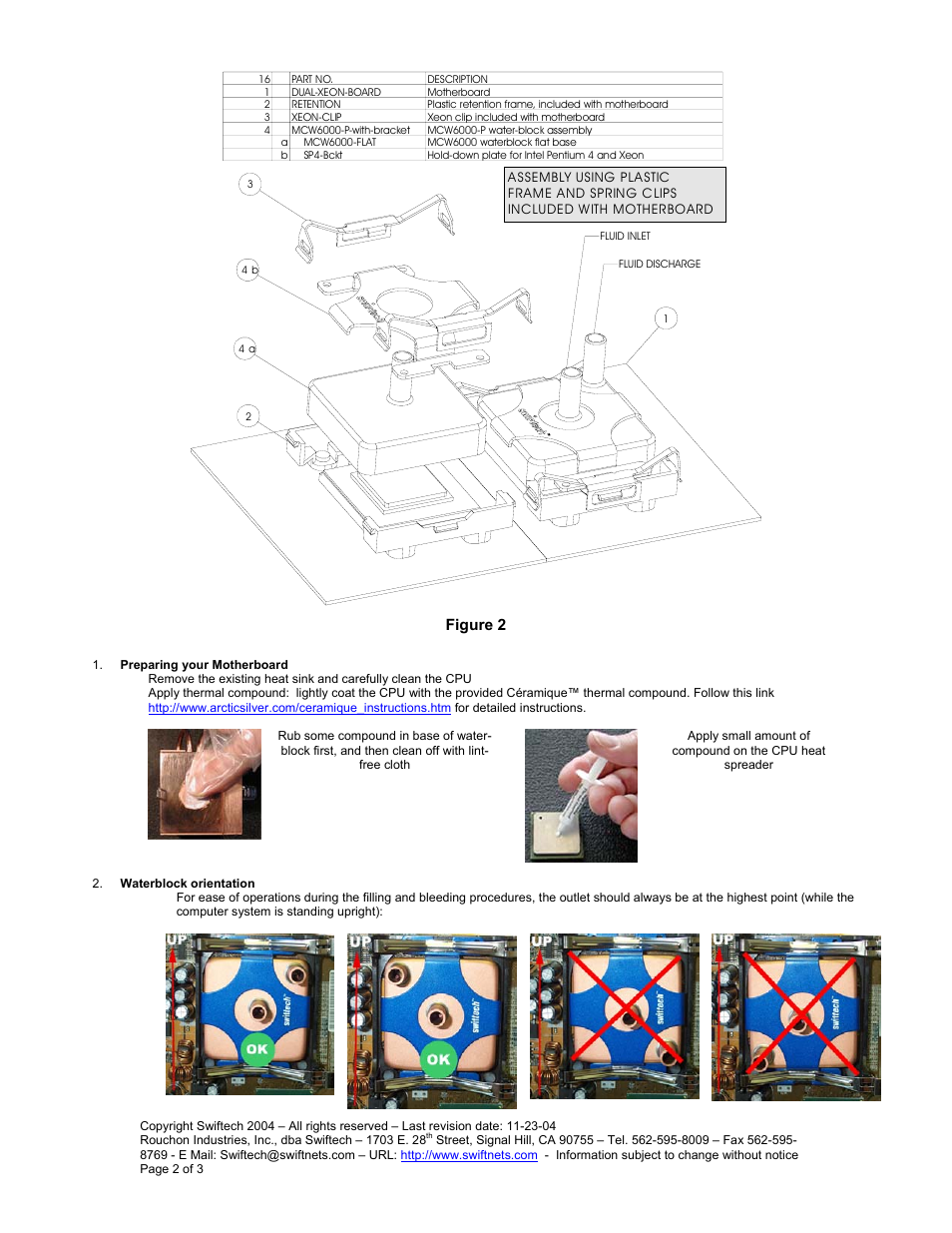 Figure 2 | Swiftech MCW6000 2 PX User Manual | Page 2 / 3
