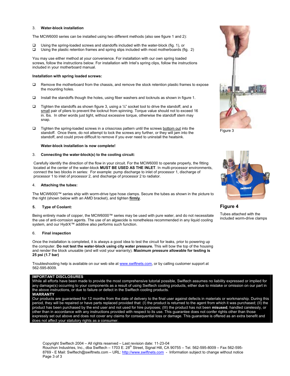 Swiftech MCW6000 2 PX User Manual | Page 3 / 3