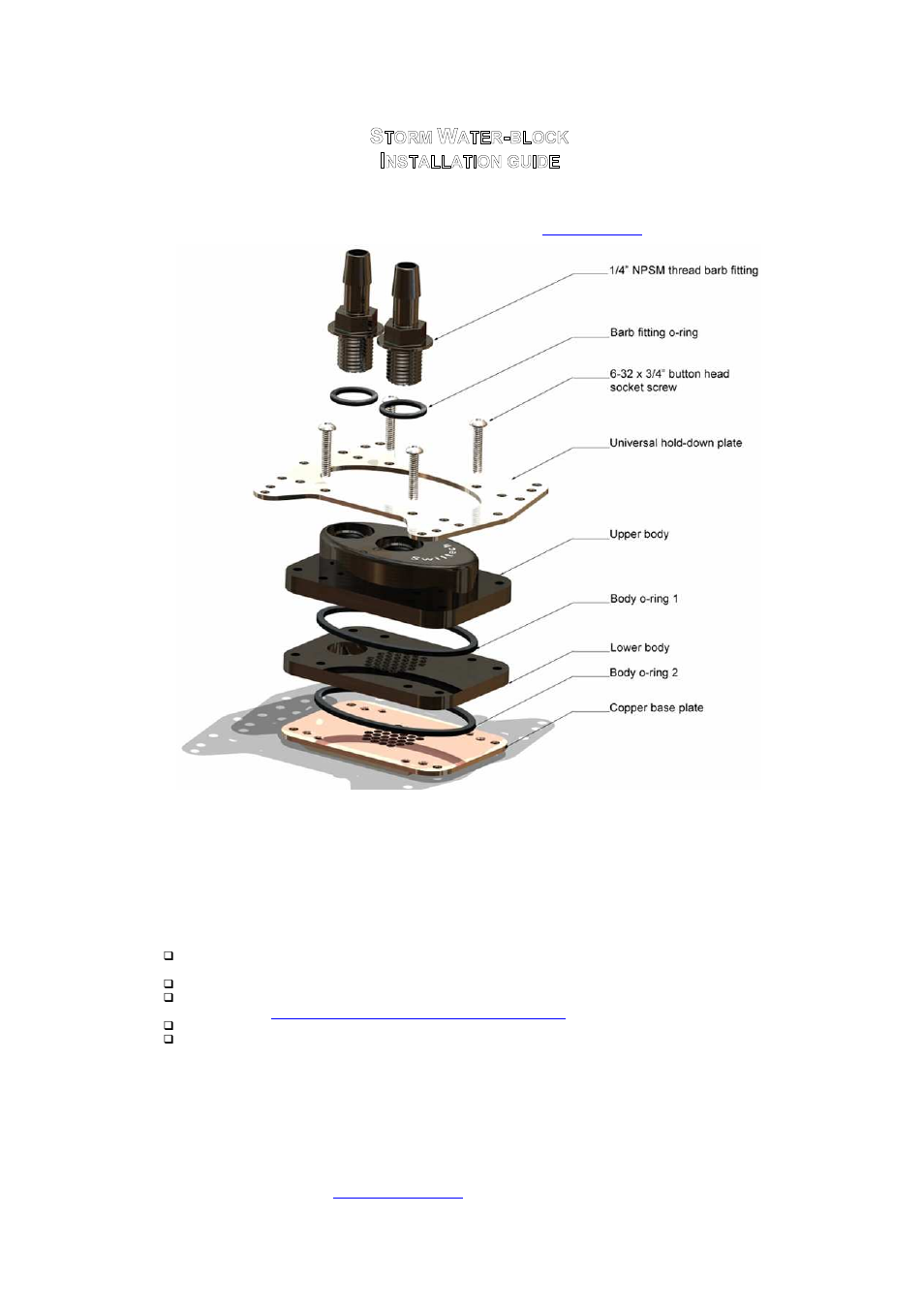 Swiftech STORM User Manual | 7 pages