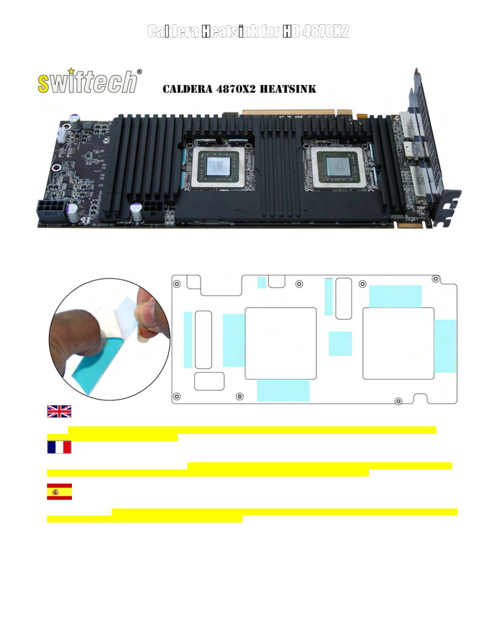 Swiftech CALDERA HS User Manual | 2 pages