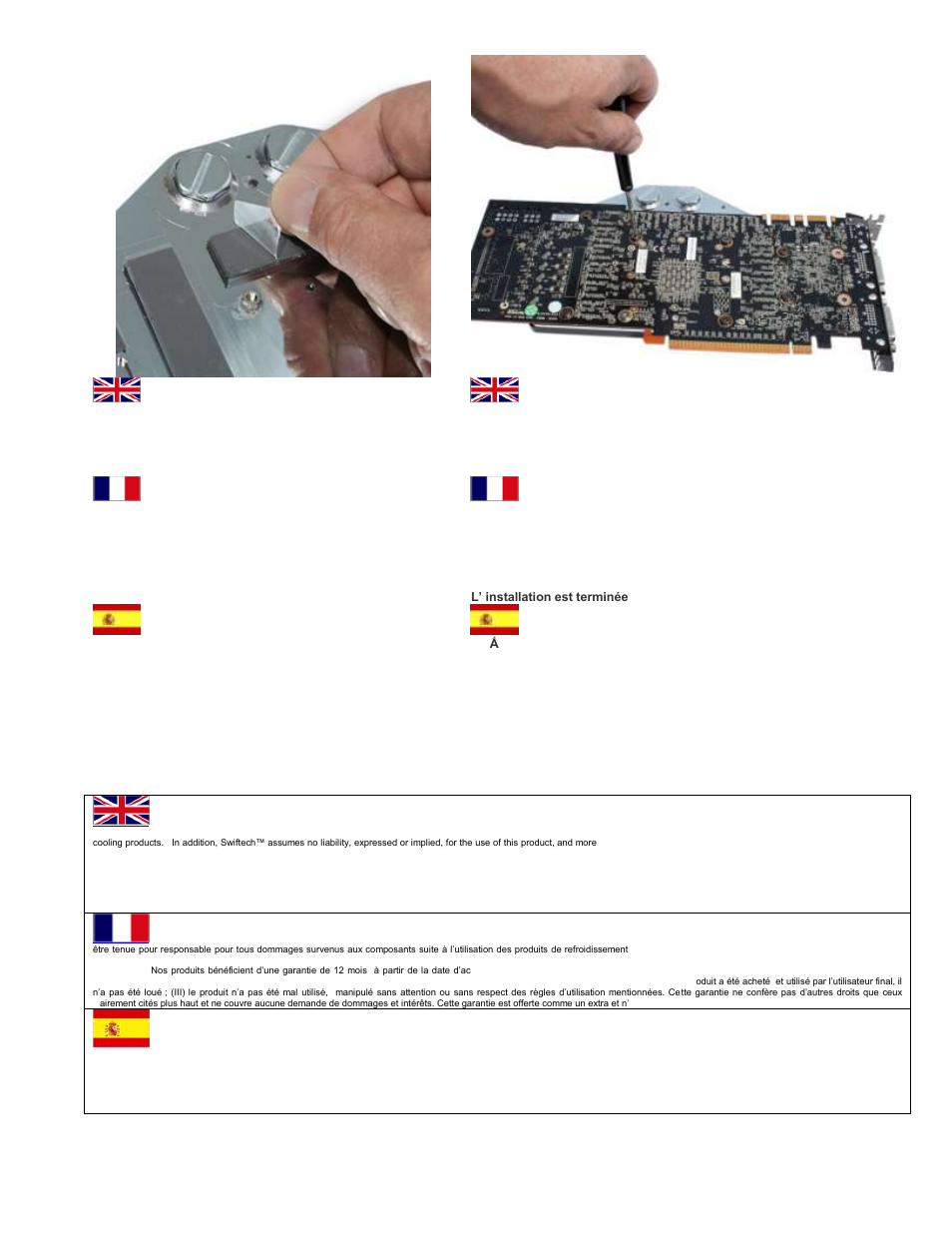 Swiftech KOMODO GTX285 User Manual | Page 2 / 2