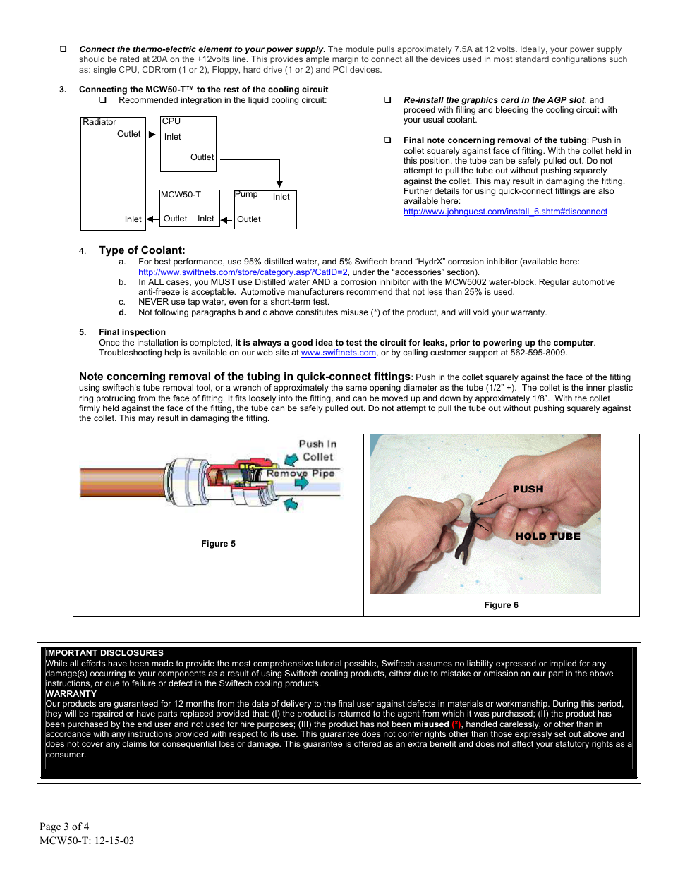 Swiftech MCW50 T User Manual | Page 3 / 4