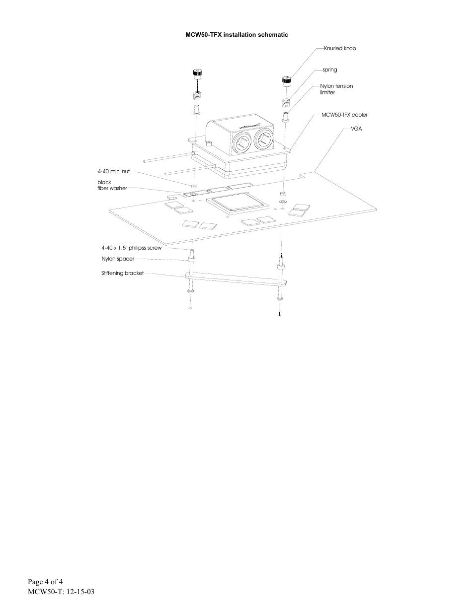Mcw50-tfx installation schematic | Swiftech MCW50 T User Manual | Page 4 / 4