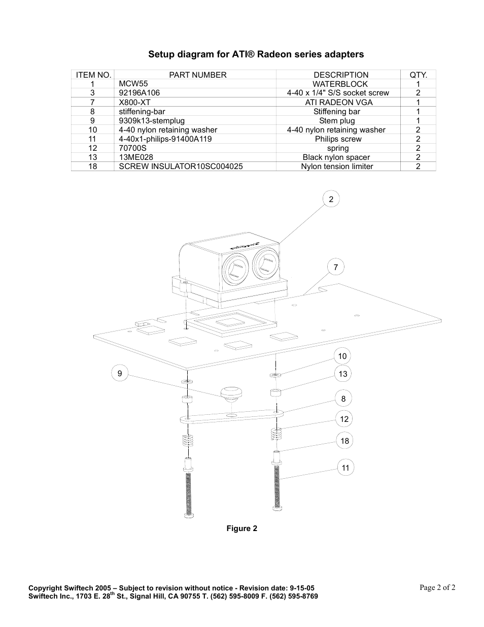 Swiftech MCW55 User Manual | Page 2 / 4