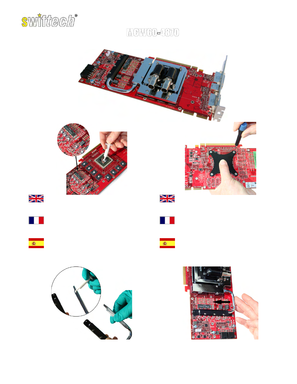 Swiftech MCW60 4870 User Manual | 2 pages