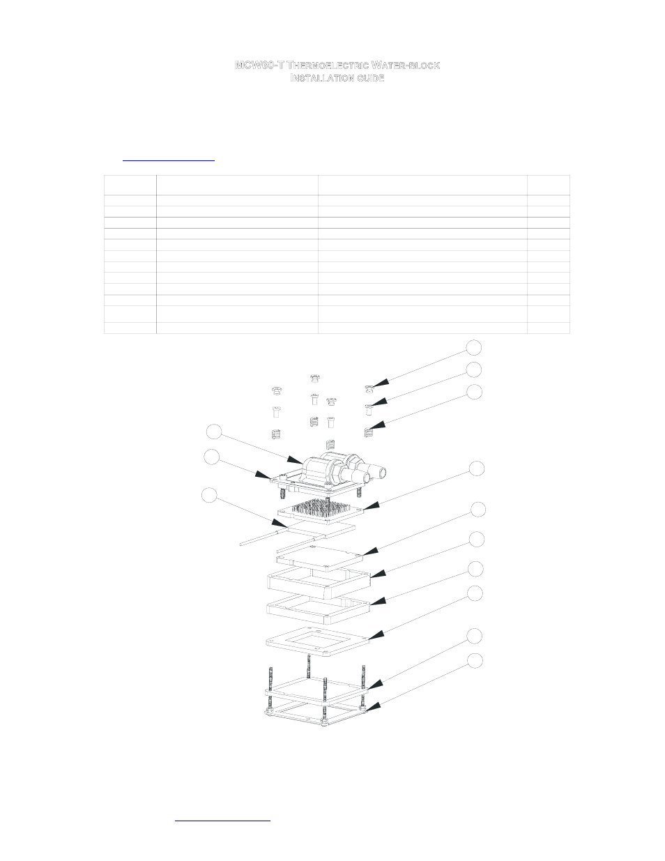 Swiftech MCW60 T User Manual | 7 pages